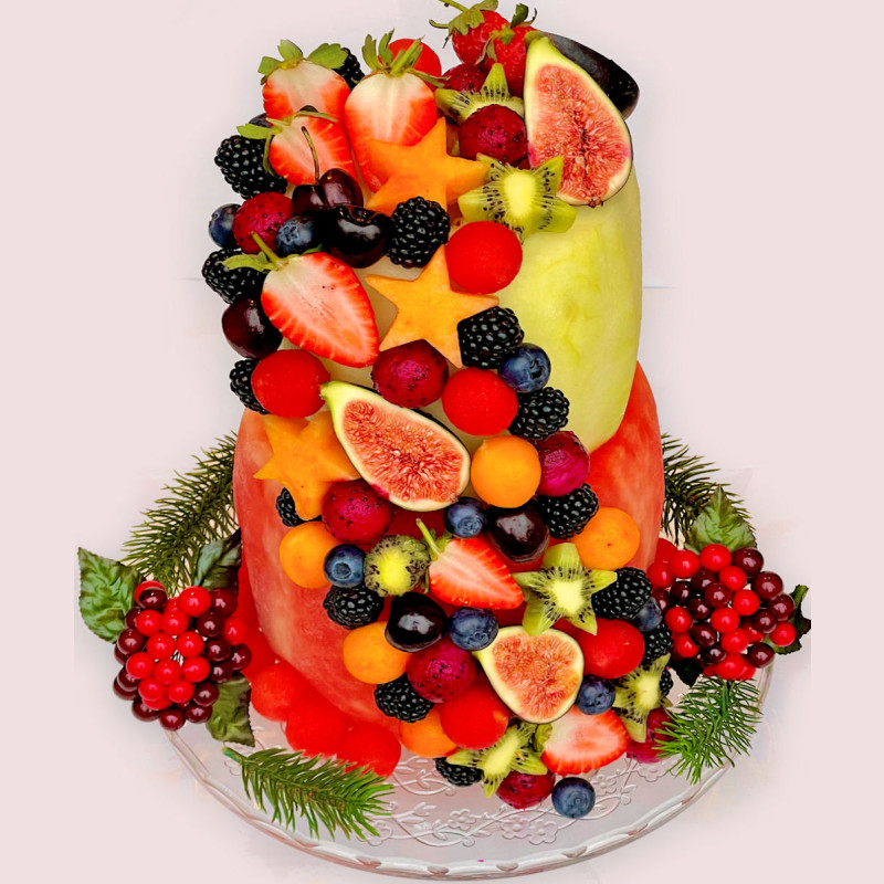 Christmas Watermelon Cake