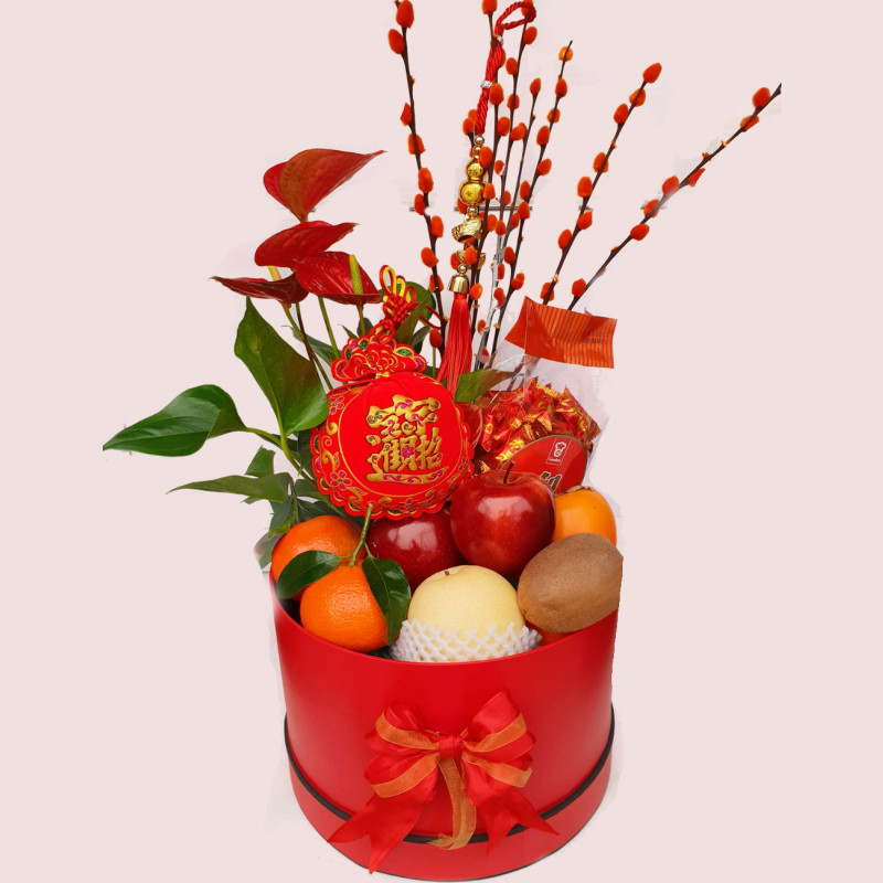 CNY Fruit & Flowers Arrangement 