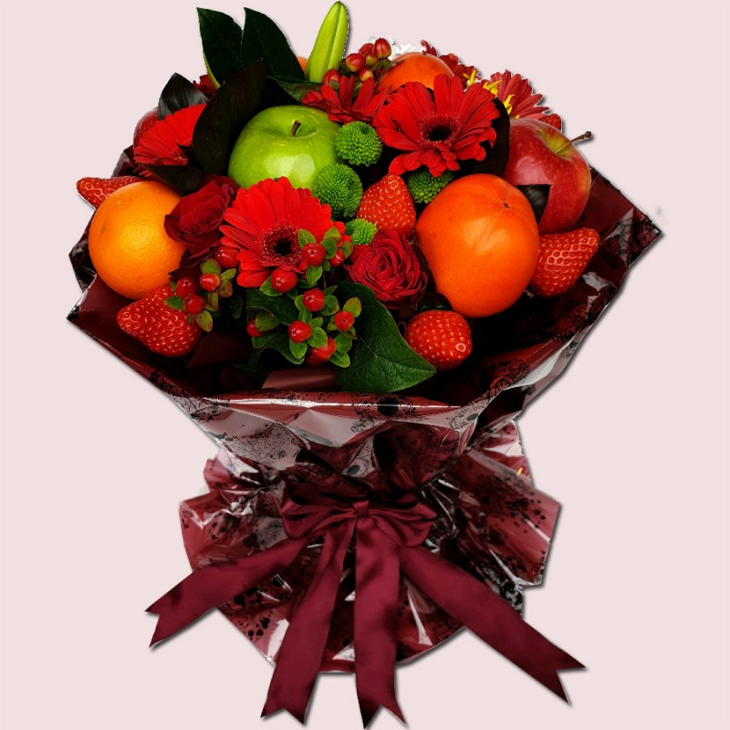 Fruits & Flowers Gift Bouquet