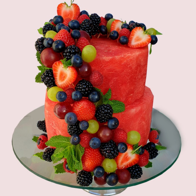 fresh fruit birthday cake