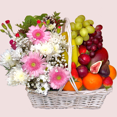 Fruits & Blooms Willow Basket 